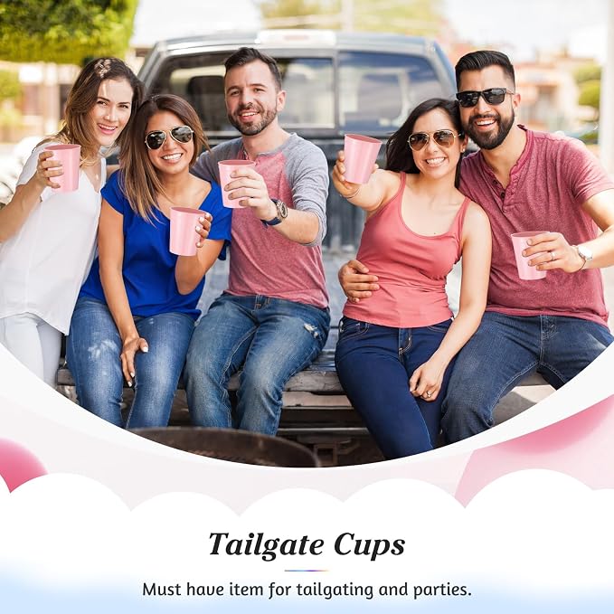 Mifoci 24 Pcs Stadium Plastic Cups Blank Reusable Drink Tumblers Bulk Stackable - Image 4