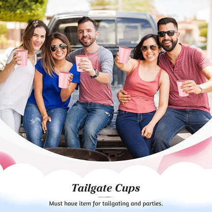 Mifoci 24 Pcs Stadium Plastic Cups Blank Reusable Drink Tumblers Bulk Stackable - Image 4