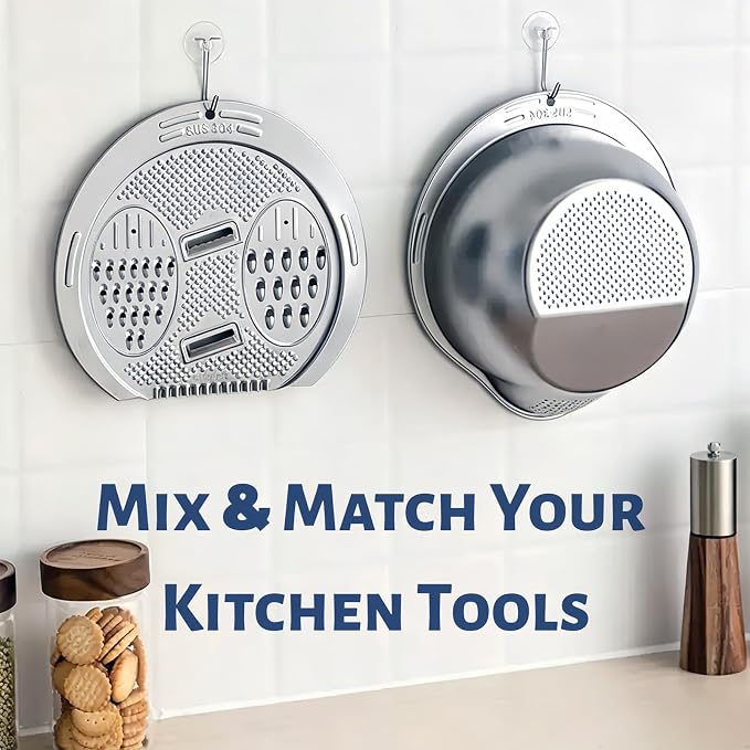 DOPMEP Rice Washer Strainer Bowl Stainless Steel Colander - Image 7