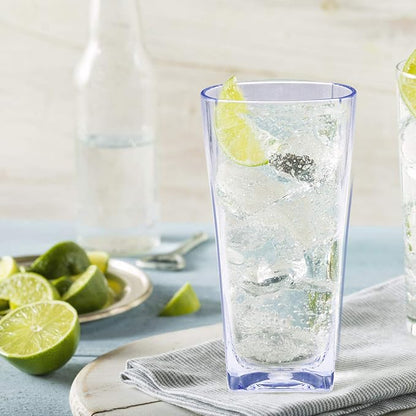 Top-spring 12 Oz Reusable Plastic Water Tumbler 6pcs Clear BPA Free | Thickened - Image 2