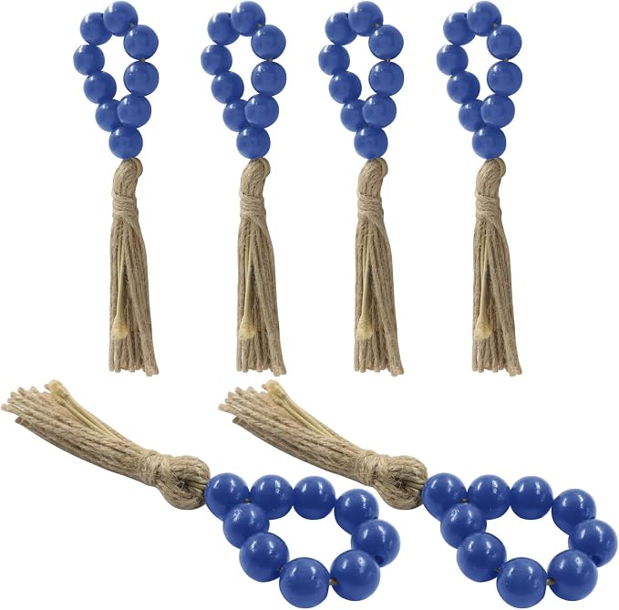 6pcs Wood Bead Napkin Rings by suiwotin