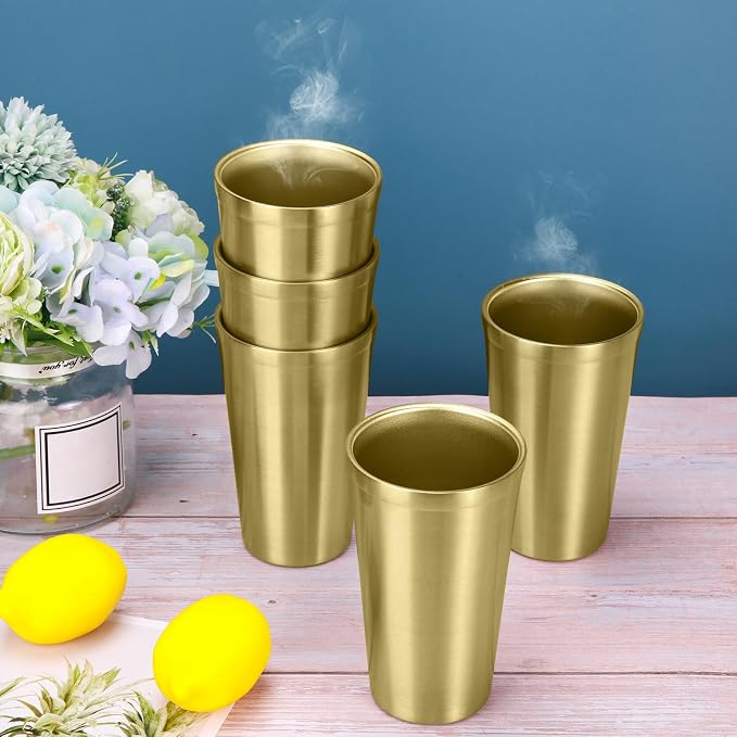 Zopeal Stainless Steel Cups 16 Oz, Double Wall Vacuum Pint Cup Tumbler - Image 6