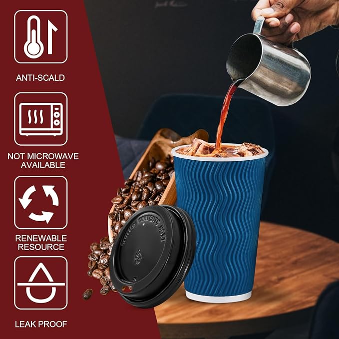 Lamosi 100 Pack Coffee Cups - Image 3