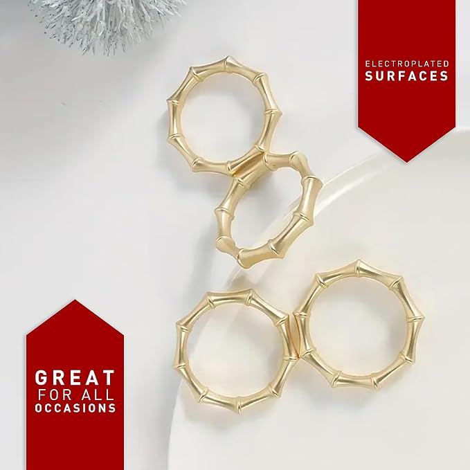 Napkin Rings Set – Elegant, Durable & Lightweight Table Decor – Premium Napkin - Image 6
