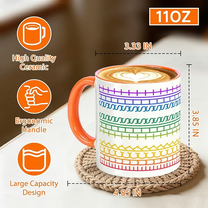 F This S Secret Hidden Message Coffee Mug, 11OZ Ceramic Orange Cup | Funny - Image 4