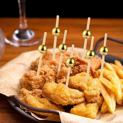 100 Pcs 12 oz Charcuterie Cups with Bamboo Skewers, Disposable Paper Appetizer Snack Holder Brown with Cocktail Picks (100 Cups + 200 Skewers)