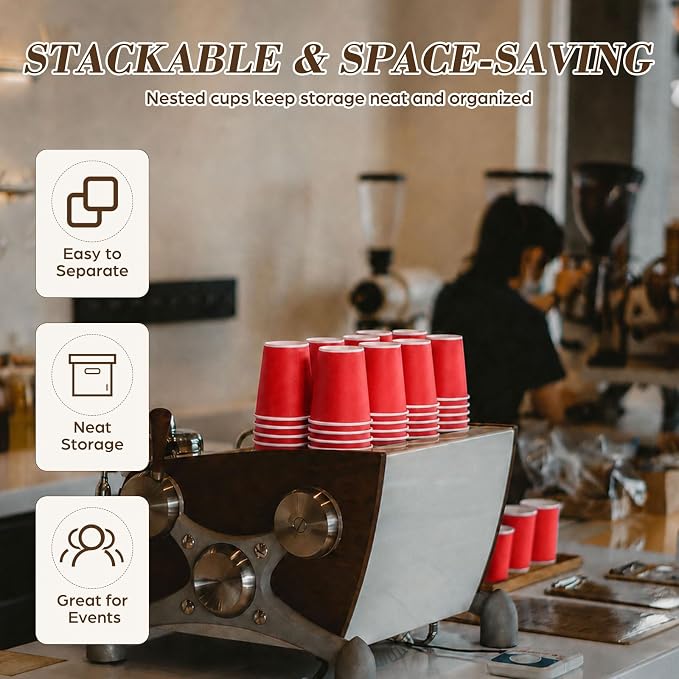 200 Pcs Mini Coffee Cups Brown Culture Cup 2oz Disposable Bathroom Cups Paper - Image 6