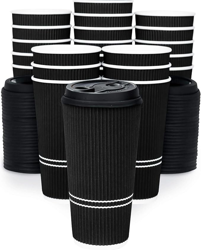 To Go Coffee Cups With Lids - 22 oz Disposable Coffee Cup With Lid. Large Togo - Image 2