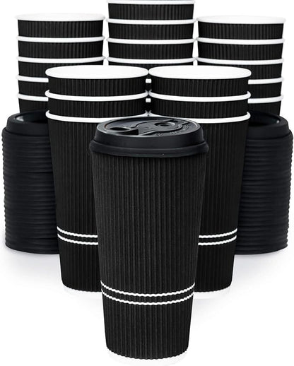 To Go Coffee Cups With Lids - 22 oz Disposable Coffee Cup With Lid. Large Togo - Image 2
