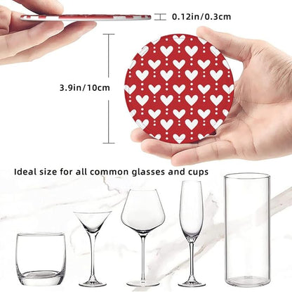 Valentines Day Red Heart Coasters - Image 3