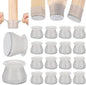 Aneaseit Chair Leg Floor Protectors - Silicone and Wool Felt Furniture Feet Covers for Hardwood Floors - Durable and Reusable Table Leg Pads - Grey, Set of 16 - Large (1.6″ - 2.1″)