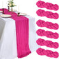 6 Pack 10Ft Hot Pink Cheesecloth Table Runner 23 x 120 Inch | Gauze Rustic Boho by CKIKU