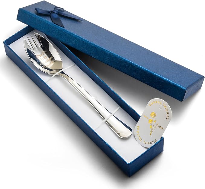 Alata Spork Gift for Dad, 5.7 Inches Salad Forks For Dessert, Ice Cream - Image 3