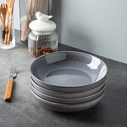 AmorArc 8.5'' Large Pasta Bowls, 36oz Stoneware Pasta Serving Bowls Set of 4 - Image 4