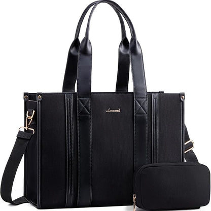 LOVEVOOK laptop bag for women 15.6 inch large Lightweight canvas work tote bags by LOVEVOOK