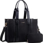 LOVEVOOK laptop bag for women 15.6 inch large Lightweight canvas work tote bags by LOVEVOOK