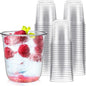 Ziliny 50 Pcs Disposable Stemless Glasses 12oz Crystal Plastic Wine Glasses by Ziliny