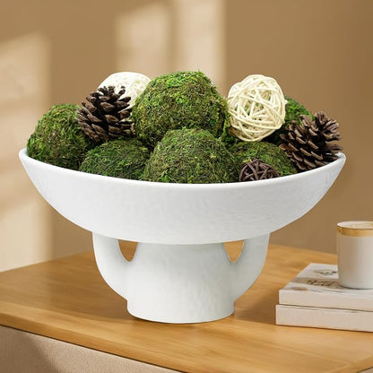 NAHARO New Moss Bowl, Handmade Cement Bowl–Artificial Moss Centerpiece - Image 5