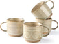 GBhome 16 oz Coffee Mugs Set of 4, Stackable Ceramic Coffee Cups Set | Modern by GBhome