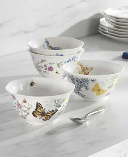 Lenox Butterfly Meadow Herbs Porcelain Rice Bowls, gift - Image 4
