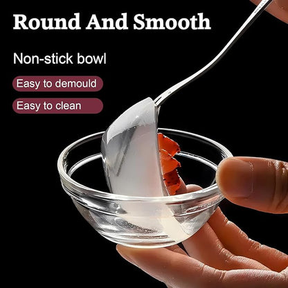 PARBEE 3" Clear Glass Pinch Bowls, 10 Pack 2.5oz Small Prep Dishes Stackable - Image 6