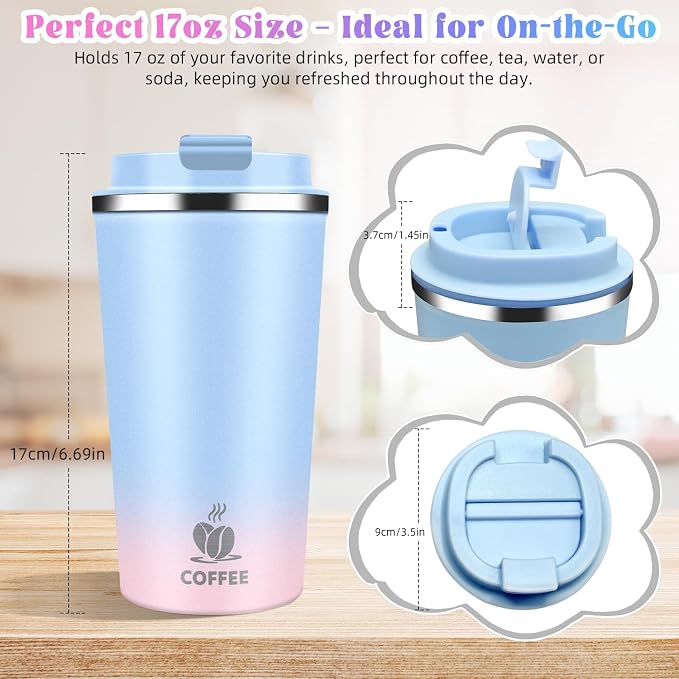 17oz Insulated Travel Coffee Mug - Image 2