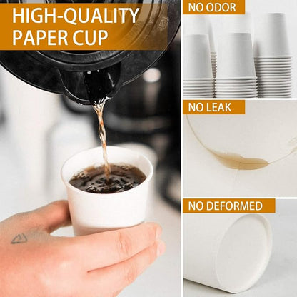 Vumdua 500 Pcs 6 oz Disposable Paper Coffee Cups, Hot/Cold Beverage Drinking Cup - Image 3