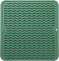 Silicone Dish Drying Mat for Multiple Usage,Easy clean,Eco-friendly,Heat-resistant Silicone Mat for Kitchen Counter or Sink,Refrigerator or Drawer liner Green M 12 inches x 12 inches