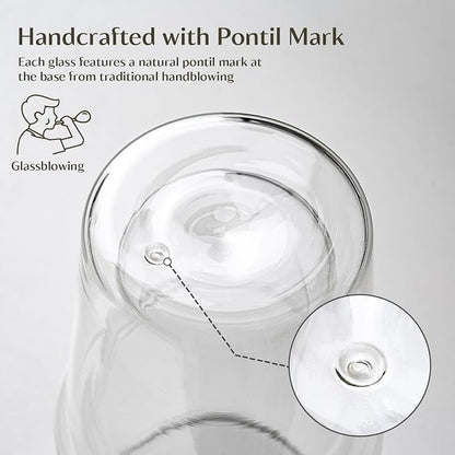 INSETLAN 16oz Double Wall Glass Cups Set of 2 – Borosilicate Glass Tumblers - Image 9