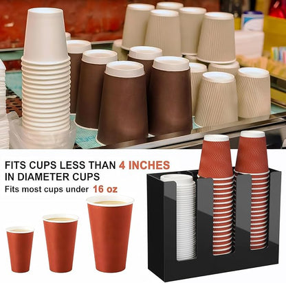Coffee Cup Holder, Cup and Lid Organizer fits 5 to 16 oz Disposable Cups | - Image 6