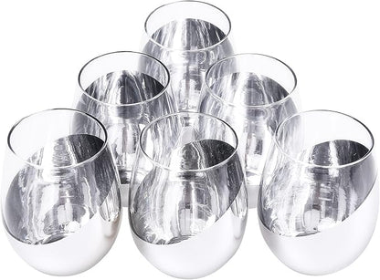 MyGift Modern Stemless Wine Glass Set of 6 - Image 8
