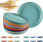 HEYCOME 12 Pcs Unbreakable Deep Dinner Plates Set, 9 inch Reusable Plastic by StayHealthyStayHappy
