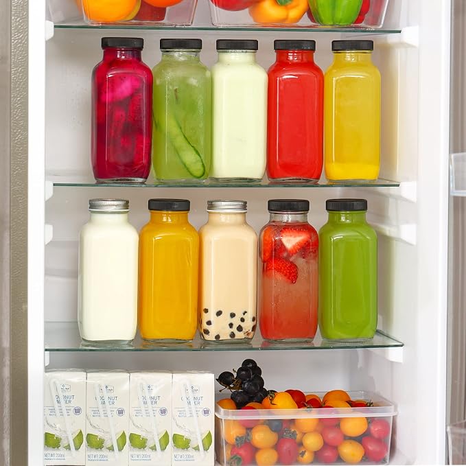CUCUMI 10pcs 16oz Glass Juice Bottles - Image 5