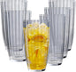 Acrylic Clear Highball Plastic Cups | Plastic Reusable Tumblers 20oz | by AKMQYM