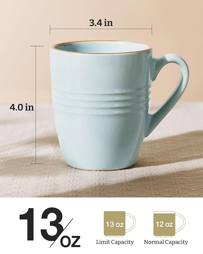 famiware Jupiter Coffee Mugs Set of 6, 13oz Coffee Mug, Microwave and - Image 4