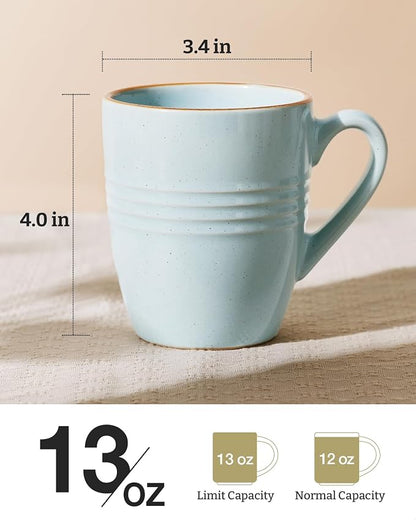 famiware Jupiter Coffee Mugs Set of 6, 13oz Coffee Mug, Microwave and - Image 4