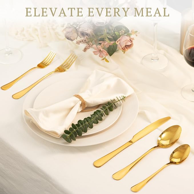 Astercook Silverware Set 48-Piece Gold Flatware Set - Image 2