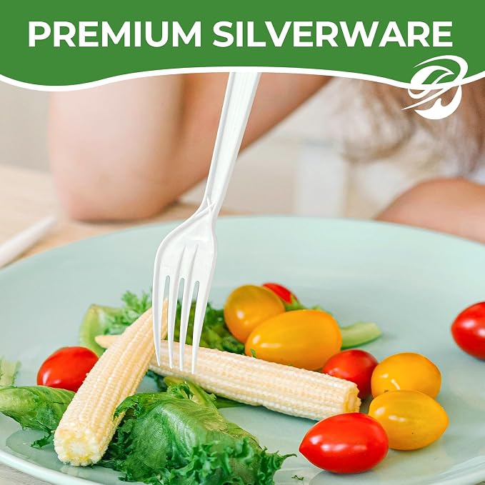Plastic Forks 1000 Count Extra Heavy Duty Disposable Fork Bulk Plastic Forks - Image 5