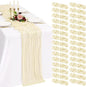 30 Pack Cheesecloth Table Runner 10FT Beige Table Runner Boho Gauze Cheese by Showgeous