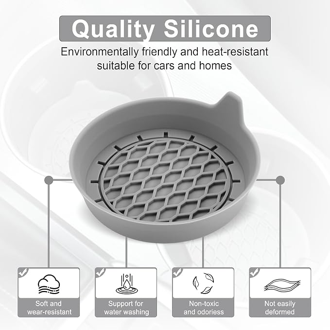 Car Cup Holder Coaster, Silicone Cup Holder Insert, Universal Non-Slip Cup - Image 5