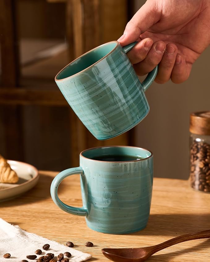 famiware Coffee Mugs Set of 4, Meteor 13 oz Ceramic Mug Cup Set - Image 6