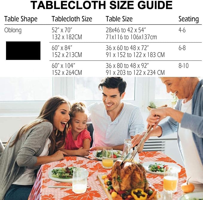 Thanksgiving Tablecloth 60 × 84 Inch - Image 3