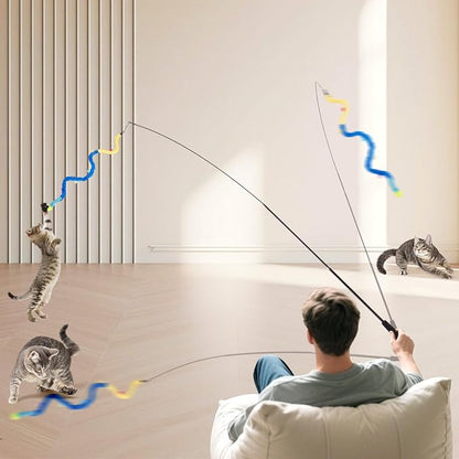 Cat Wand Toy, Long Interactive Wand Toys - Image 3