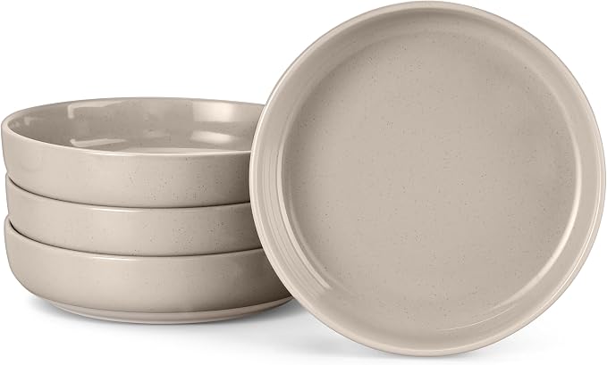 LIANYU Pasta Bowls Set of 4, 33oz Stoneware Salad Serving Bowls, Large and by LIANYU