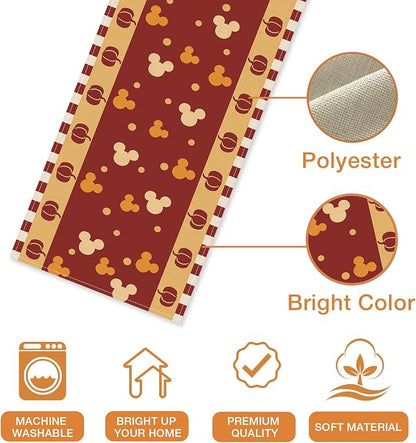 Seliem Fall Pumpkin Table Runner, Seasonal Burlap Home Decoration Indoor - Image 2