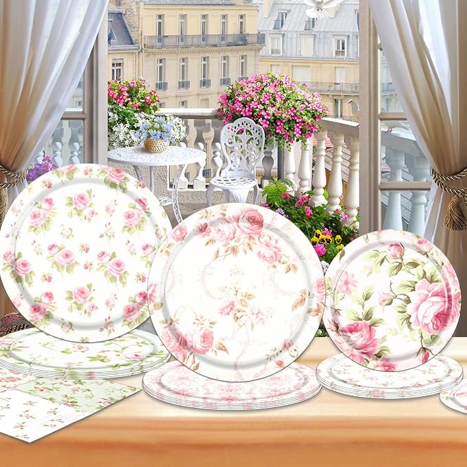CMUSKO Floral Party Supplies - Image 3