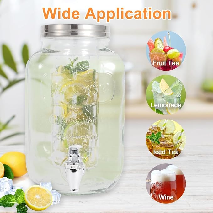 1 Gallon Glass Drink Dispensers - Image 8