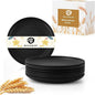 5.7 Inch Dessert Plates Set of 8, Unbreakable Wheat Straw Plate Appetizer Plates, Plastic Plates Reusable, Microwave & Dishwasher Safe Mini Plate for Kitchen (Black)