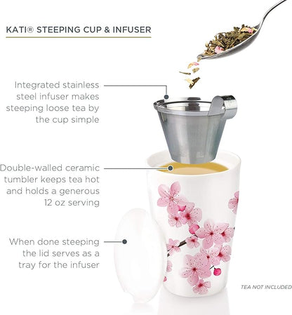 Tea Forte Double-Walled Ceramic Kati Cup, 12 oz | Insulated Ceramic - Image 2