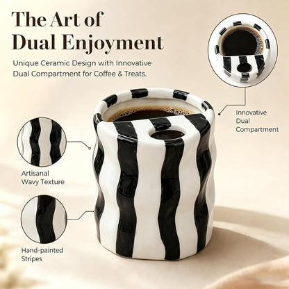 Espresso Cups Ceramic Coffee Mug Series European Striped Dot Coffee Cup And - Image 3